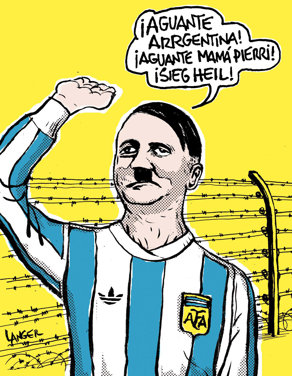 Fig 12 - Langer, Argentina Mundial Sieg Heil (revista Barcelona, julio de 2010)